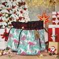 thumbnail image 6 of Rocae Flamingo Print Christmas Drawstring Linen Gift Bag with Drawstrings Treat Bag Goody Present Bags for Christmas Party Favor, 6 of 8