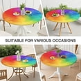 thumbnail image 7 of Rainbow Tie Dye Ink Pattern Round Fitted Tablecloth with Elastic Edge,Dining Table Cover Waterproof,Outdoor Round Tablecloth for Camping,Dining,Indoor and Outdoor, 7 of 7