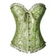 thumbnail image 1 of Corsé bustier para mujer, top de encaje floral con ballenas, corsé gótico sexy para cintura Verde XL, 1 of 9