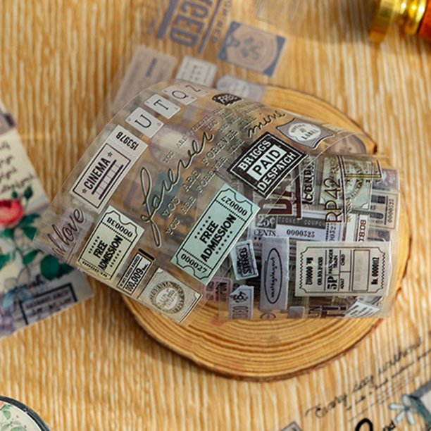 Cinta De Papel Antigua DIY pegatina Linda pegatina manual flor Retro Washi Tape para cuaderno de registro diario Wdftyju Libre de BPA