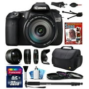 Canon EOS 60D 18 MP CMOS Digital SLR Camera with EF-S 18-200mm f/3.5-5.6 IS Lens with 32GB Memory + 2.2x + 0.43x Lens + UV-CPL-FL Filters + 67" Monopod + Photography Guide + $50 Gift Card 4460B016