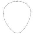 thumbnail image 5 of Primal Gold 14 Karat White Gold Diamond Station Cable Necklace, 5 of 5