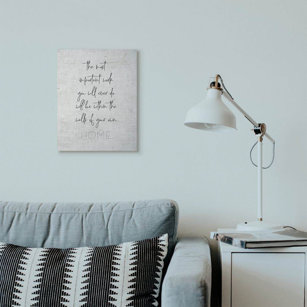 Stupell Industries Walls Of Your Home Family Inspirational Word On Wood Texture Design Canvas Wall Art by Lettered and Lined