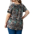 thumbnail image 4 of a.Jesdani Women's Plus Size Tunic Tops Short Sleeve V Neck Casual Blouses M-4X, 4 of 10