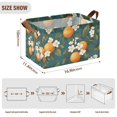 thumbnail image 7 of Yayeee Foldable Storage Basket for Shelves with Handles Waterproof Cloth Bins, Green Floral Orange, 7 of 7