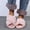 Pink, variant on QSAWXQZ Women's Pearl Fuzzy Closed Toe Clog Slippers Slip-on Soft Indoor House Shoes 38