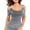 Gray, variant on Ichuanyi Womens Shirts , A Strapless Top With Short Sleeves For Fashionable Ladies