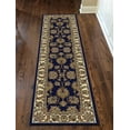 thumbnail image 3 of Radici 1330-1244-NAVY Noble Rectangular Navy Blue Traditional Italy Area Rug- 2 ft. 2 in. W x 8 ft. H, 3 of 5