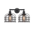 thumbnail image 1 of 208-BK-G73-CE-LED-Innovations Lighting-Large Bell Cage - 19 Inch 7W 2 LED Bath Vanity  Matte Black, 1 of 1