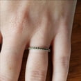 thumbnail image 3 of JEWELRYTREASURE 925 Sterling Silver Band Green Peridot Wedding Band Stacking Women Jewelry Half Eternity Promise Ring August Birthstone Anniversary Gift for Wife, 3 of 5