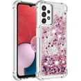 thumbnail image 3 of Case for Galaxy A36 5G,Flowing Bling Liquid Hearts Sparkle Moving Glitter Quicksand Waterfall Anti-Fall Protective Girls Women Phone Case for Samsung Galaxy A36 5G (Pink), 3 of 14