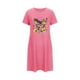 thumbnail image 4 of Camisón corto de talla grande para mujer, camisón de manga corta con estampado de pecho a la moda, camisón para mujer, 4 of 5
