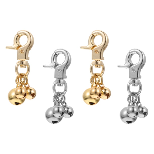 4 cascabeles ruidosos para collar de perro y gato, de aleación de zinc, para entrenamiento de mascotas, accesorios colgantes.