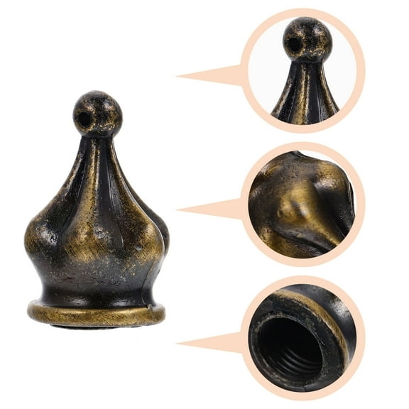 Baluue 4Pcs Multi Color Lamp Finials Decorative Knobs for Table and Floor Lamps