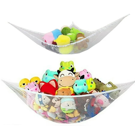 

Toy Net Organizer Corner Stuffed Animals Kids Hanging/Bath Toys Storage US