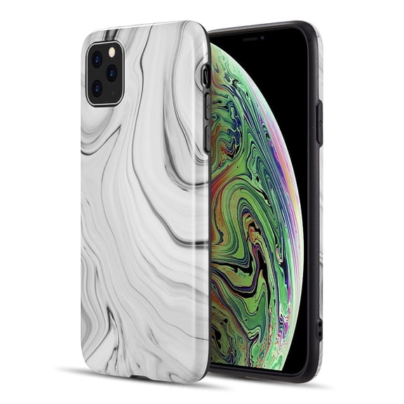 GSA Milk Marble Candy Case for iPhone 11 Pro Max (6.5") - White/Black