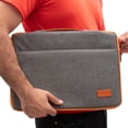 thumbnail image 5 of RadioShack Laptop Sleeve, 15.6 Inch, Slim Laptop Carrying Case with Handle Provides Versatile Protection for 15.6-Inch Laptops and Tablets with Interior Pockets for Extra Storage, Gray, 5 of 7