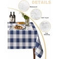 thumbnail image 2 of Navy Blue White Plaid Table Cloth, Farmhouse Checkered Buffalo Waterproof Tablecloth for Square Tables, Reusable Washable Fabric Table Cover for Restaurant Kitchen Dining Tables 54"x54", 2 of 6