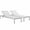 Silver White, variant on Modway Shore Fabric Outdoor Patio Chaise Lounge Set in Silver/White (Set of 2)