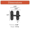 thumbnail image 3 of 4 Pack 3.5 inch Decorative Bar Flip Latch- Black - Small Latch - Gate Hardware Wrought Iron Decorative Hardware Hook Latch Attic Door Latch - The Farmhouse Series by Borderland Rustic Hardware, 3 of 3