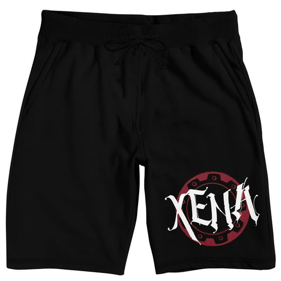 Xena Chakram Logo Men's Black Sleep Pajama Shorts-Medium