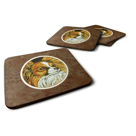 

Carolines Treasures 7248FC Papillon Foam Coaster Set of 4 3 1/2 x 3 1/2 multicolor