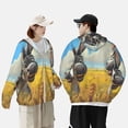 thumbnail image 4 of Fotbe Funny Countryside Donkey Chaqueta con Protección Solar UPF 50+ para Hombre y Mujer, Camisa con Capucha y Bolsillos-3X-Large, 4 of 7