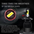 thumbnail image 6 of BMZONCC H4 9003 LED Headlight Bulbs High Low Beam 40W 7600LM 6000K, Pack of 2, 6 of 12