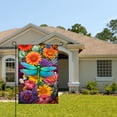 thumbnail image 2 of Amhnf Colorful Dragonfly And Flowers Garden Flag For Home Outdoor Garden Yard Decor 12x18 inch, 2 of 5