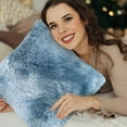 thumbnail image 6 of JeashCHAT Tie-Dye Plush Throw Pillow Cover, Ultra-Soft Faux Fur Decorative Throw Pillow Cover 17x17 Inch Couch Cushion Case Pillowcase for Room Decor, Invisible Zipper, Machine Washable, 6 of 6
