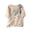 Khaki, variant on DeHolifer Linen Shirts for Women Crewneck T-Shirt Loose Stretch Summer Outdoor Casual Fashion Soft Tops Orange M