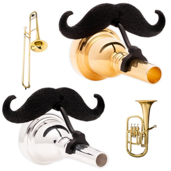 Clip-on Moustache Brasstache Trombone-stache XL (paquete de 2)