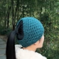 thumbnail image 4 of Ear Protector Empty Top Hat Ear Warmer Headwear Soft Headband Knitted Hat Autumn Winter Beanie Hat Hair Band Lady Women Girl Cap GREY, 4 of 8
