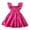 a-Hot Pink475173, variant on FINALGANG Girls Toddler Solid Color Eyelet Ruffle Dress Smocked Bodice Tiered Skirt Flutter Sleeve A Line Casual Dress For Summer Daily Wear Trendy Dress