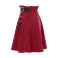 thumbnail image 4 of Wxolcjlv Women's Lace‑Up Pleated Mini Skirts High Waist A‑Line Street Going‑Out Skirts, 4 of 6