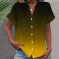 thumbnail image 3 of HomeGardon Womens T Shirts Tops for Women Fashion Women's Short Sleeved Solid Color Spring/summer Button Up Shirt Top,S-XXL, 3 of 5