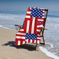 thumbnail image 4 of PHYHOO American Flag with Red and White Stripes , Sand Free Microfiber Beach Blanket, Quick Dry Absorbent Bath Towels for Swimming Pool, Camping, Picnic, Yoga Gym Sports 30x60in, 4 of 8