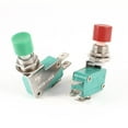 thumbnail image 1 of Unique Bargains 2 Pcs DS438-448 Red Green SPDT Micro Push Button Switch 16A 125/250V AC, 1 of 2