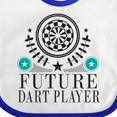 thumbnail image 4 of Inktastic Future Dart Player Dart Board Boys or Girls Baby Bib, 4 of 4