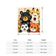 thumbnail image 5 of Adorable Cartoon Animal Flannel Blanket - Soft Warm & Cozy for Sofa Travel Bed & Chair - Perfect for Animal Lovers, 5 of 7