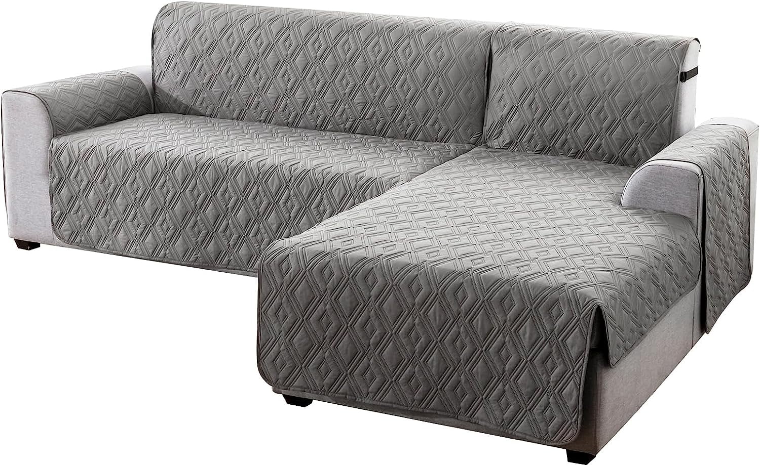 KUSONG Sectional Couch Covers for Dogs L Shaped Sofa Covers Chaise