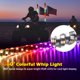thumbnail image 3 of Yeshom 2Pcs 3Ft RGB Spiral Whip Lights Dancing Light APP and Remote Control Lighted Antenna Chase US Flag ATV UTV Buggy Yeshom Modern, 3 of 10