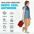 thumbnail image 4 of Fit + Fresh Connor Kids Insulated Lunch Tote with Front Zip Pocket, Cardinal Red, 4 of 8
