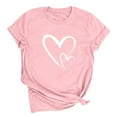 thumbnail image 5 of Neewe Women's T Shirts Short Sleeve Tees Heart Graphic Loose Summer Tops, 5 of 7