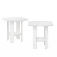 thumbnail image 3 of Table d'Appoint au Design Simple, Blanc, Ensemble de 2, 3 of 5