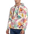 thumbnail image 3 of Salouo Butterflies and Roses Pattern Men's Fall Hoodie Sweatshirt,Sport Hoodie with Pockets for Men Pullover Casual Hooded Sweatshirt-XX-Large, 3 of 7
