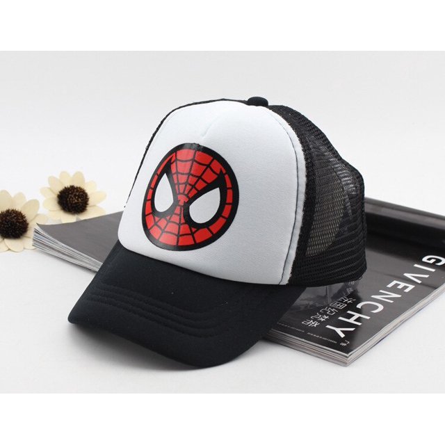 Gorra de béisbol de malla de verano para niños, sombrero de Sol de dibujos animados de Spiderman para niños, gorras Snapback ajustables de algodón de Hip Hop, regalos para bebés y niñas Fivean unisex
