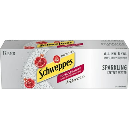 Schweppes Pomegranate Sparkling Seltzer Water, 12 fl oz, 12 pack