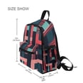 thumbnail image 3 of FORMRS Kids School Backpack with Front Zippered Pocket 12" Student Travel Daypack, Pink Geometric, 3 of 6