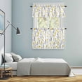 thumbnail image 5 of Yellow Spring Floral Kitchen Curtains Sets for Windows 36 Inch Length, Flowers Botanical Elegant Pastoral Rod Pocket Window Treatments Tier Curtains and Valances Set for Bedroom/Bathroom, 5 of 8